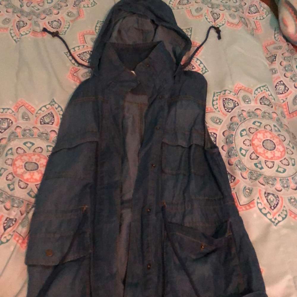 Blue Hoodie Vest